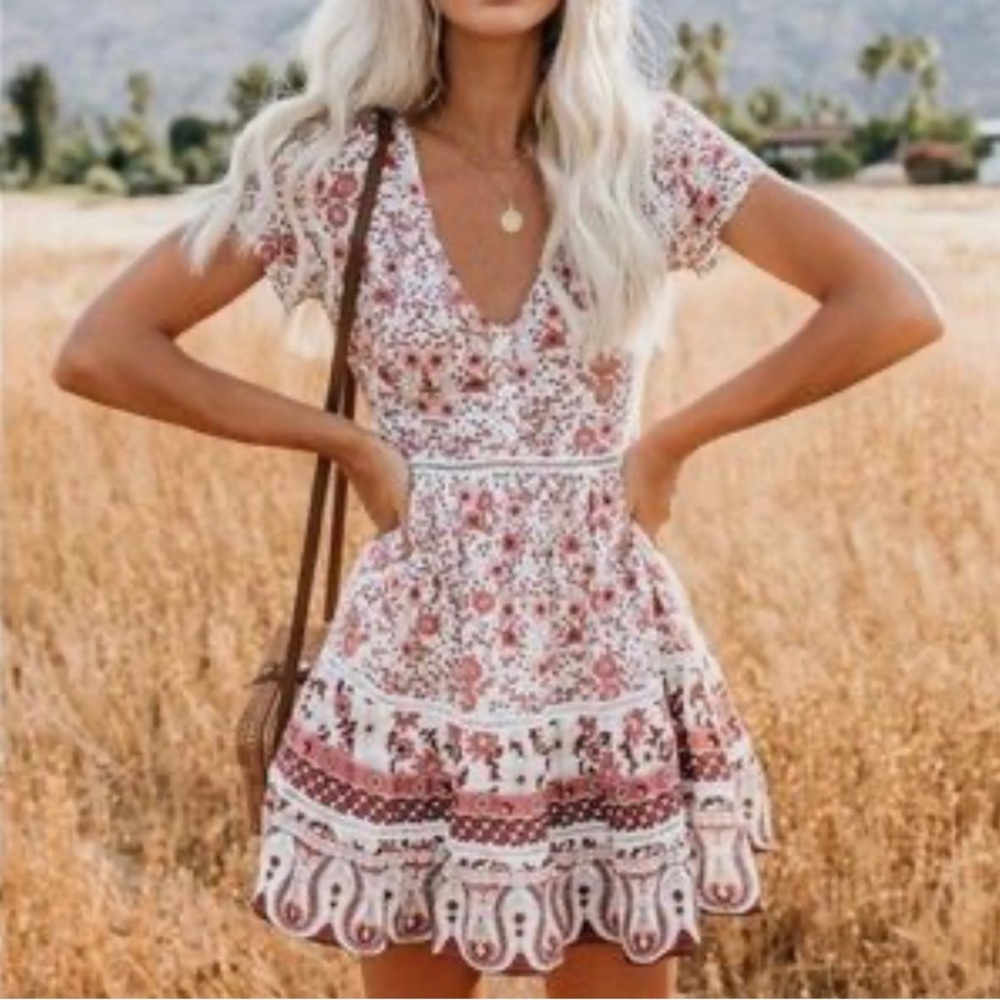 Small Vici floral tiered babydoll dress